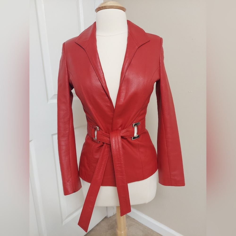 Jacket women Red Leather ♥️